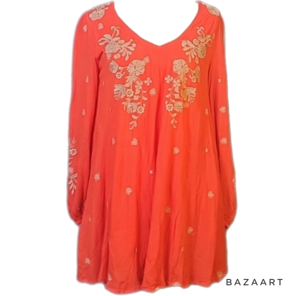 Free People Sweet Tennessee Embroidered Mini Dress XS